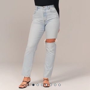 NWT Abercrombie curve love ultra high rise 90s straight jeans